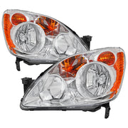 2005-2006 Honda CR-V Factory JP Headlights w/Amber Reflectors Chrome/Clear