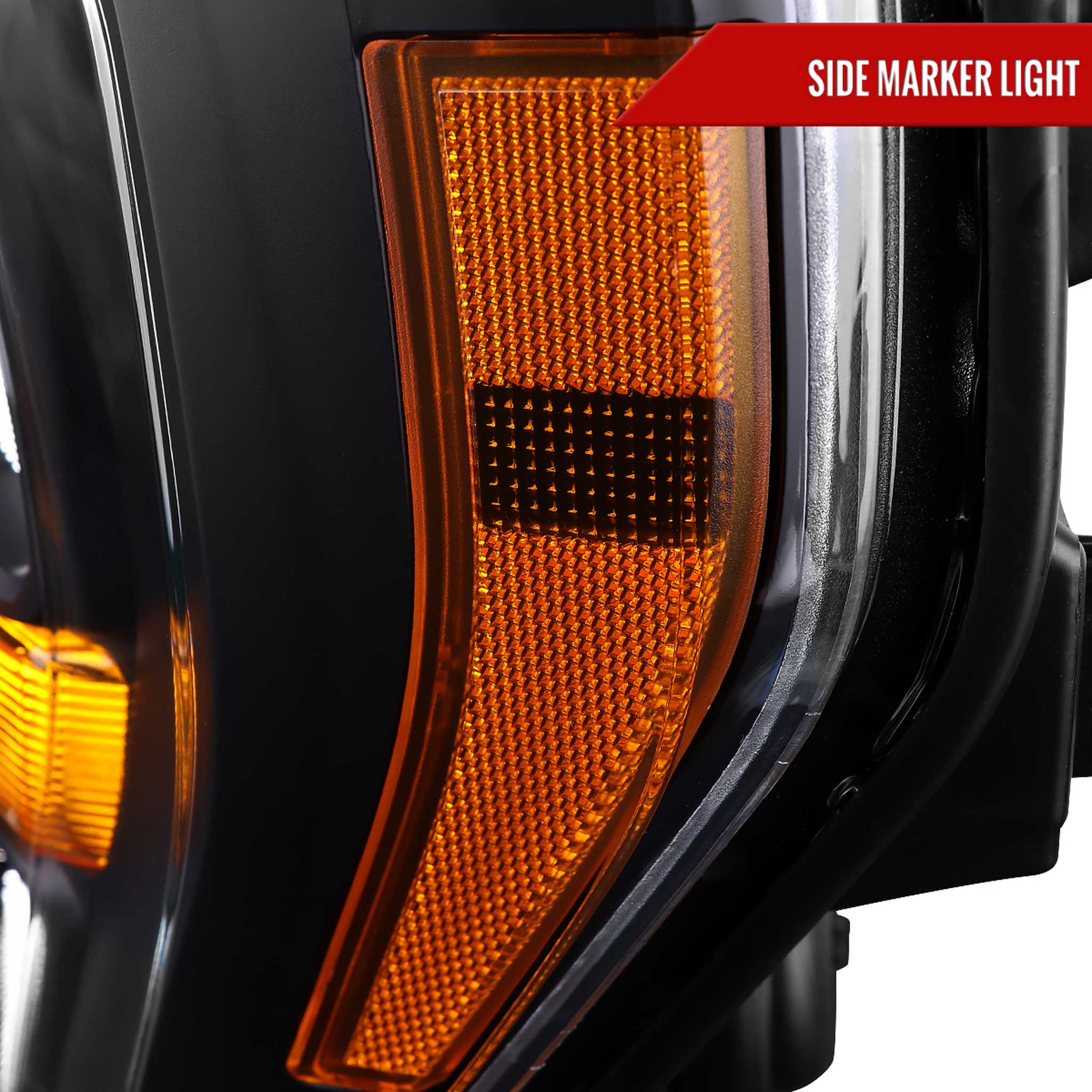 For Ford F-150 2021-2023 Factory Style Headlight Matte Black Housing Clear Lens
