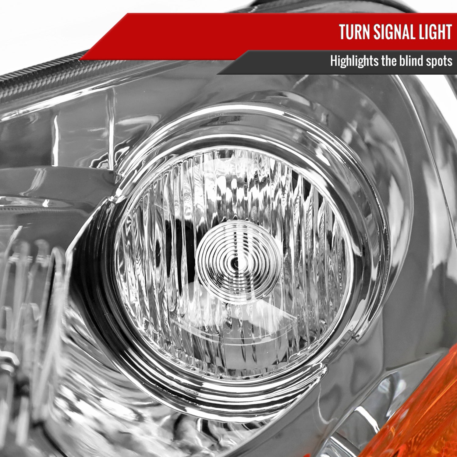 2003-2005 Honda Pilot Factory Style Headlight Chrome Housing/Clear Lens