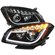 2008-2012 Chevy Malibu LS LT LTZ Hybrid LED Headlights LED Signal Lights Black
