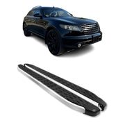 Side Step Nerf Bars Running Board for Infiniti FX35 2003-2008 Steel Black Gray