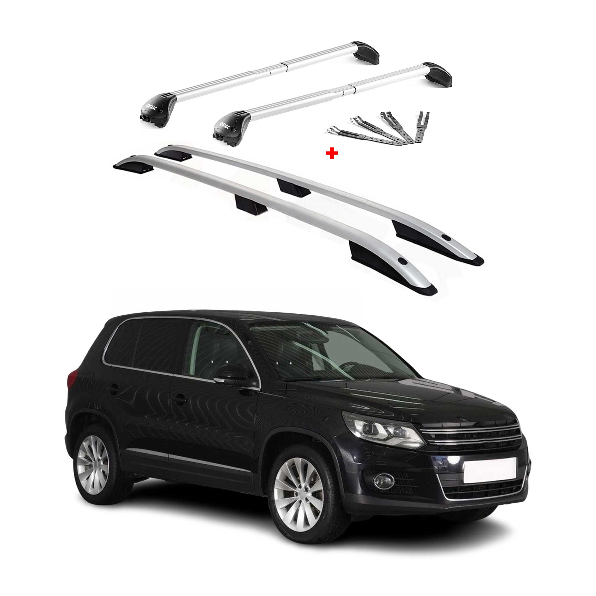 2009-2017 VW Tiguan Roof Racks & Roof Rack Rails Silver