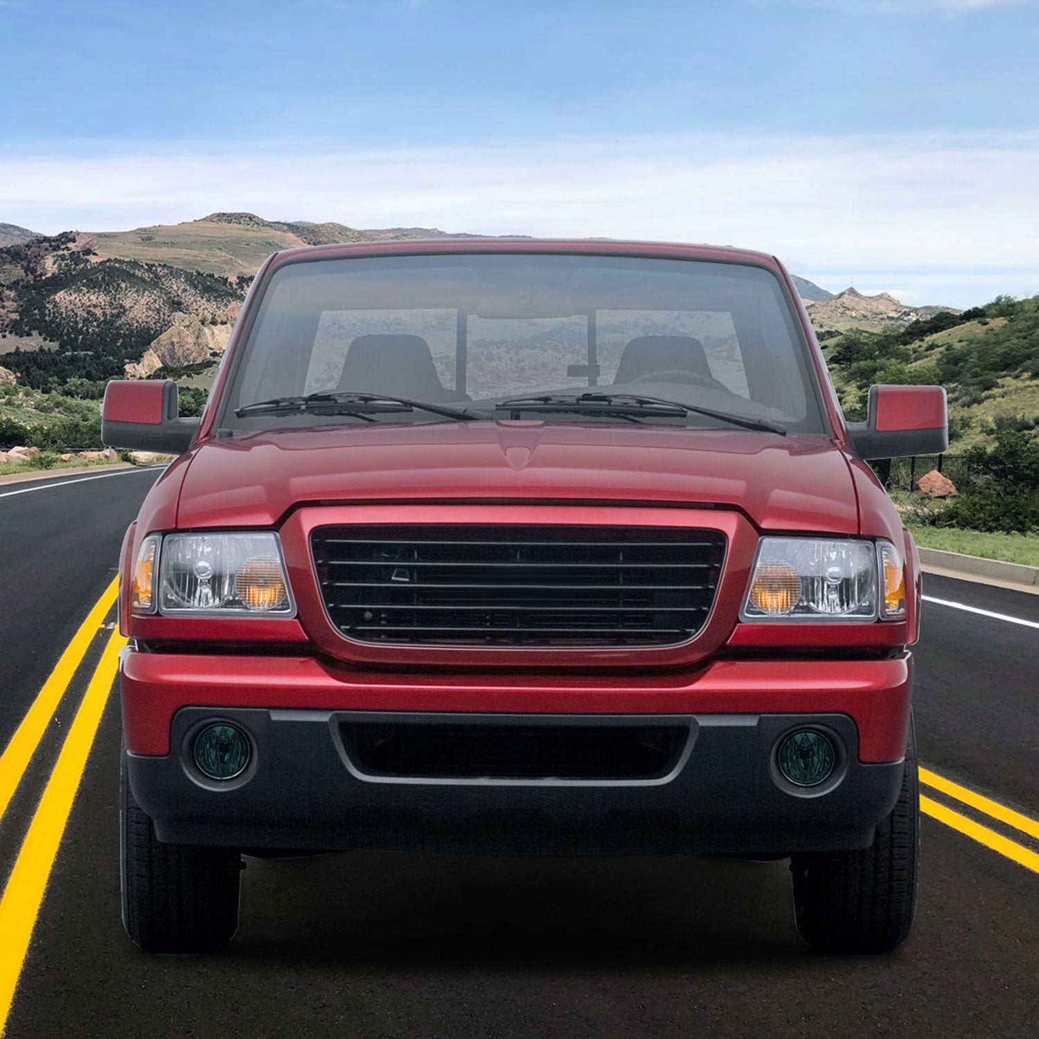 2001-2003 Ford Ranger H10 Fog Lights Chrome Housing/Smoke Lens