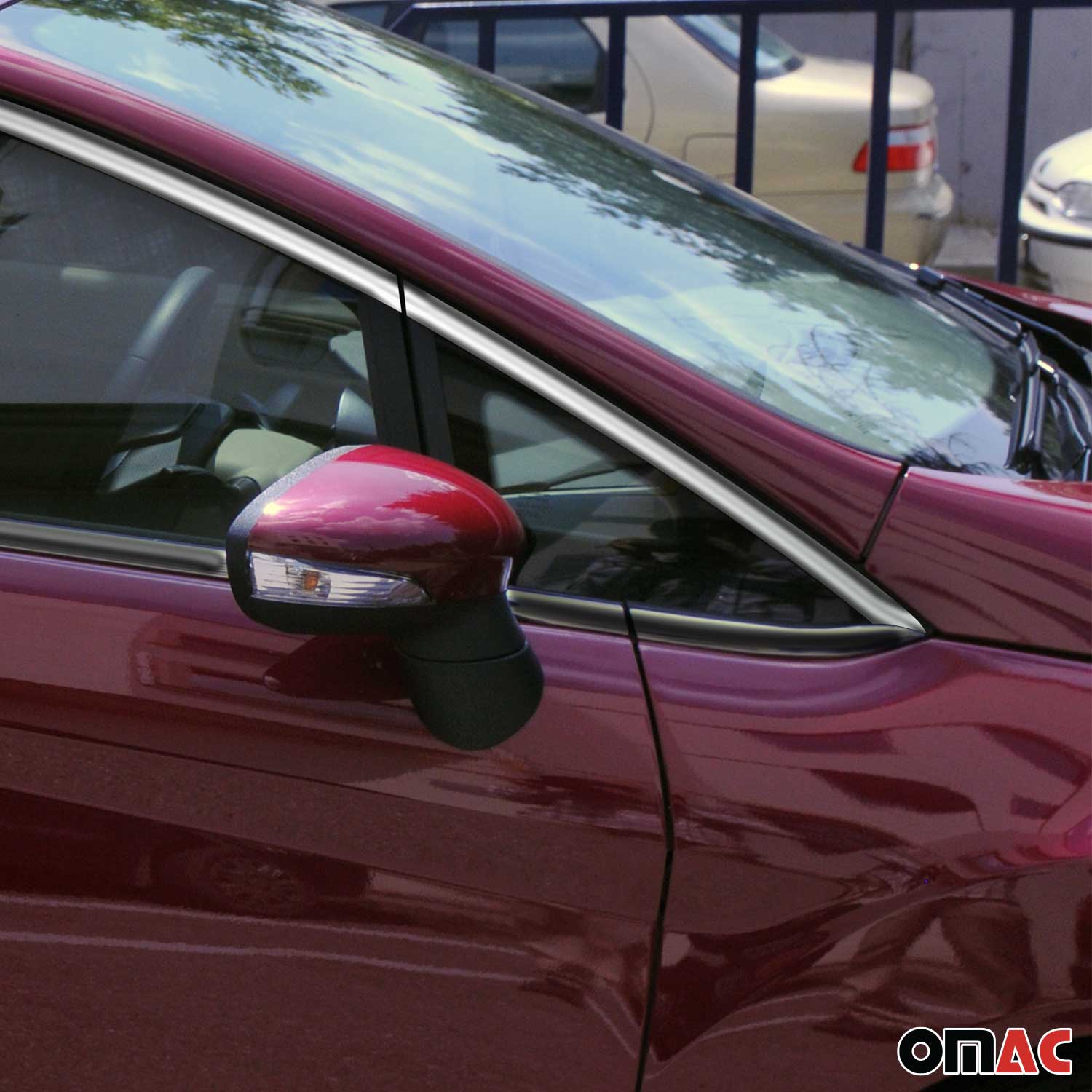 2011-2019 Ford Fiesta Upper Window Molding Trim Streamer Stainless Steel Silver 8 Pcs