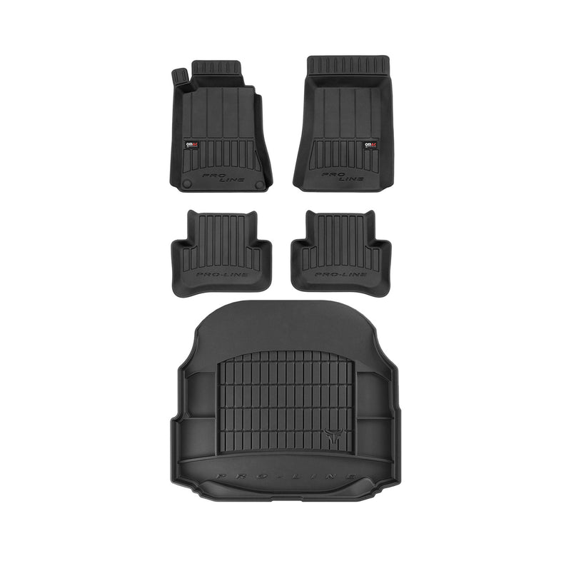 2001-2009 Mercedes C Class W203 Sedan Premium Floor Mats & Cargo Liner Full Set All Weather Heavy Duty