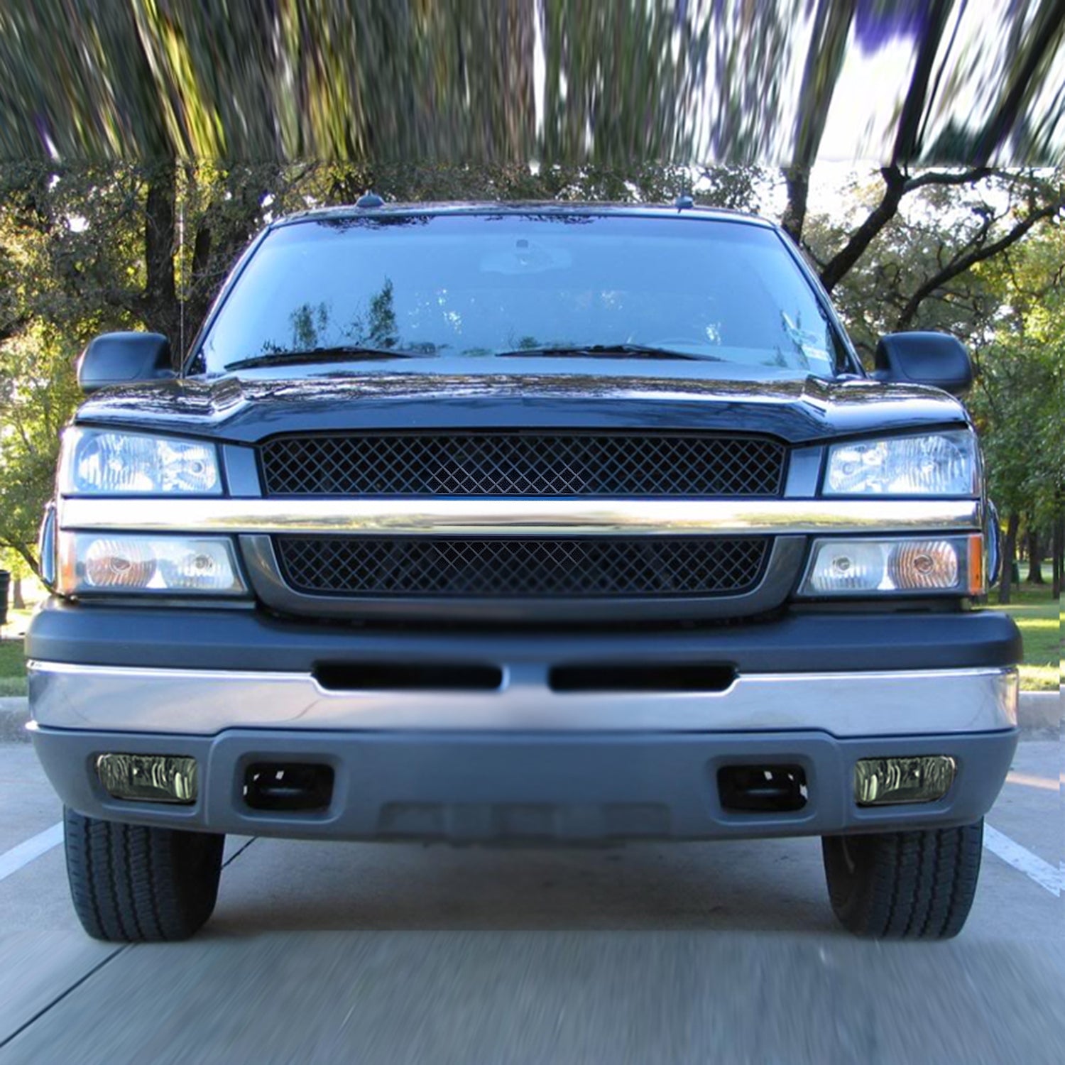 2002-2007 Chevy Silverado/Avalanche H10 Fog Lights Chrome Housing/Smoke Lens