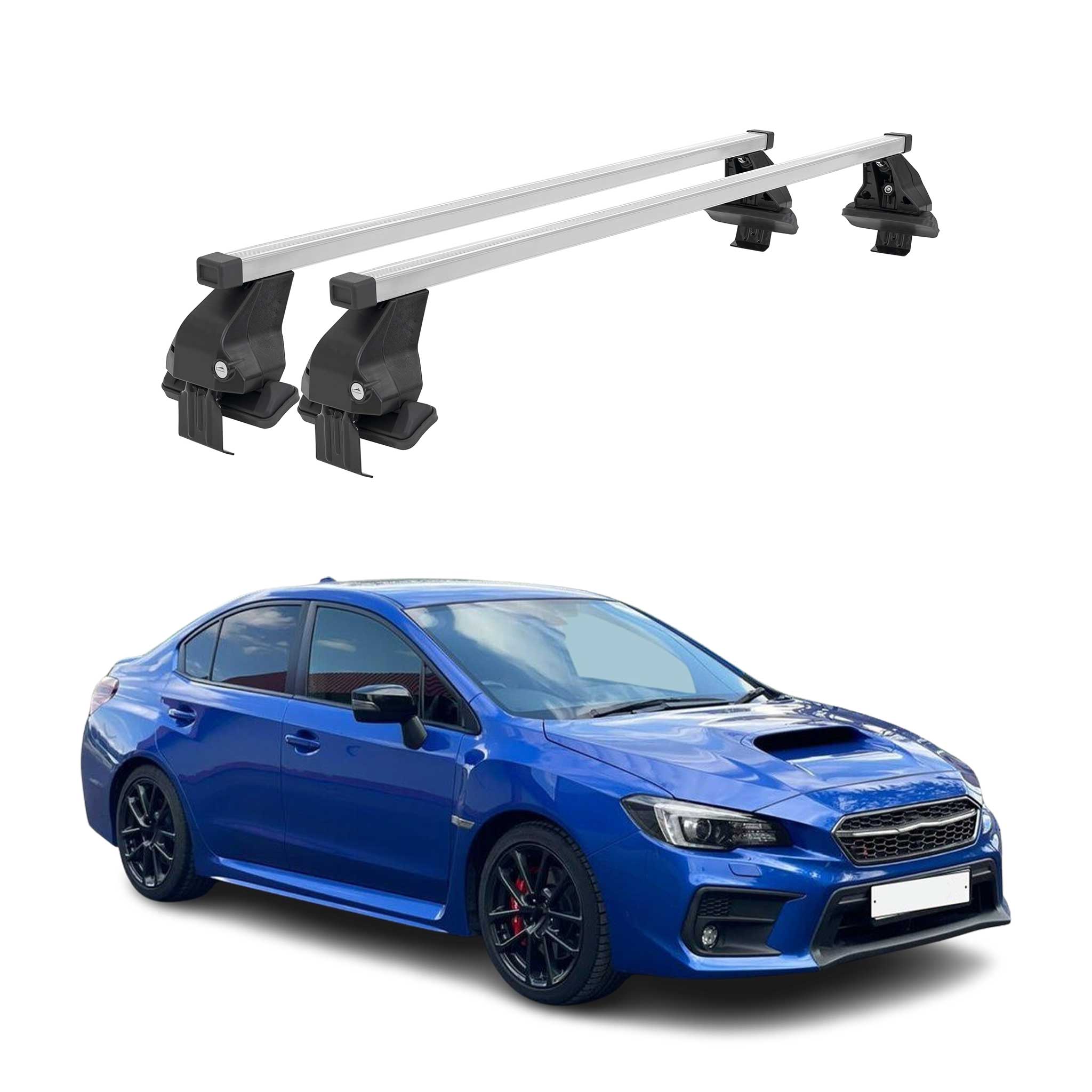 2018-2021 Subaru WRX STI Roof Rack Cross Bars Silver