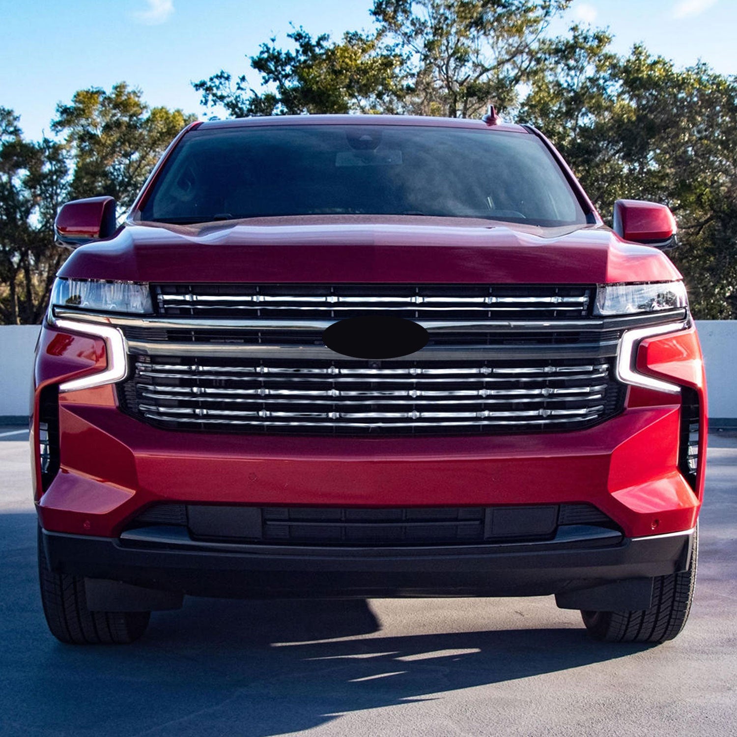 2021-2024 Chevrolet Suburban / Tahoe Grille Overlay Chrome 2Pcs ABS Plastic