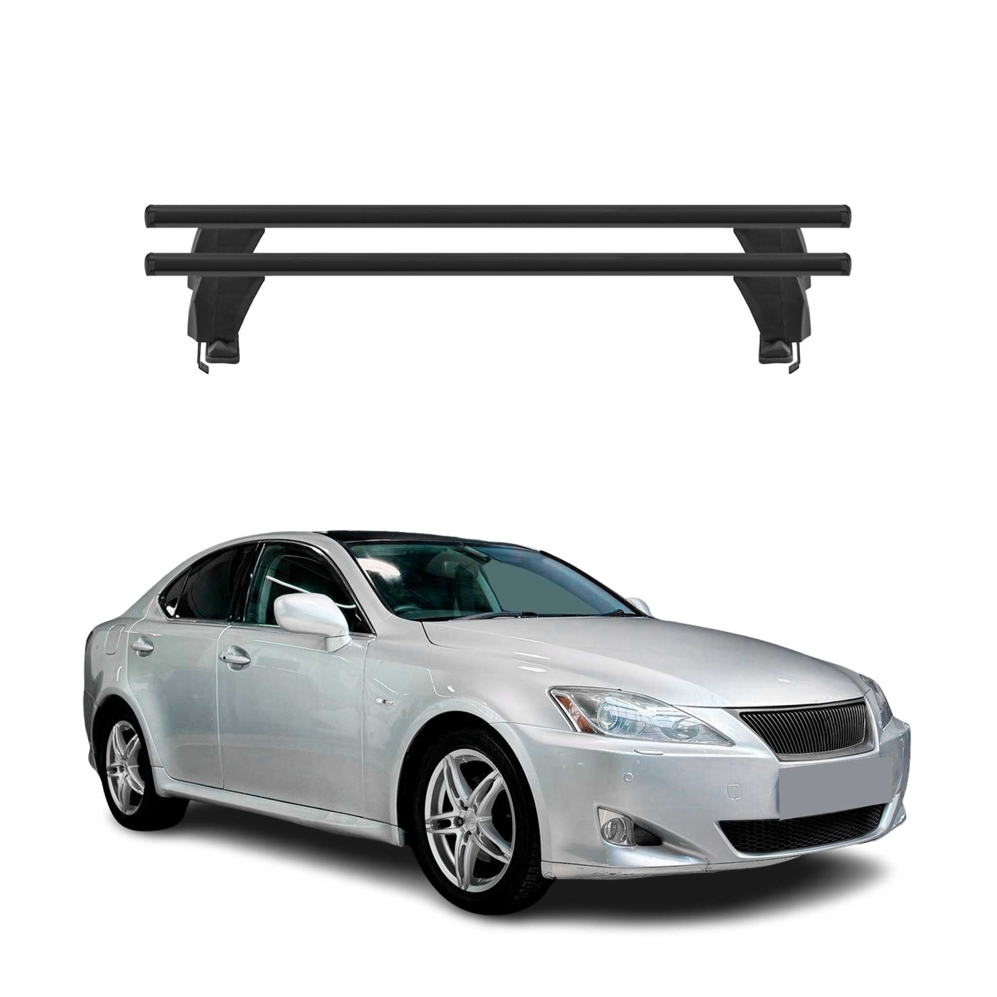 2006-2013 Lexus IS Roof Rack Cross Bars Black