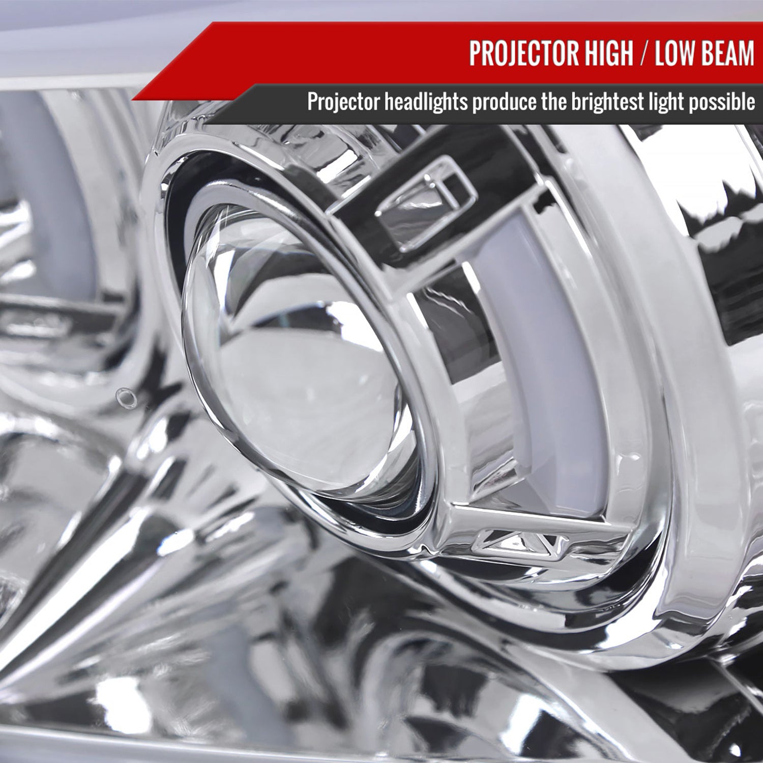 2006-2008 Dodge RAM 1500/ 06-2009 Dodge RAM 2500/3500 LED Tube Headlights Chrome