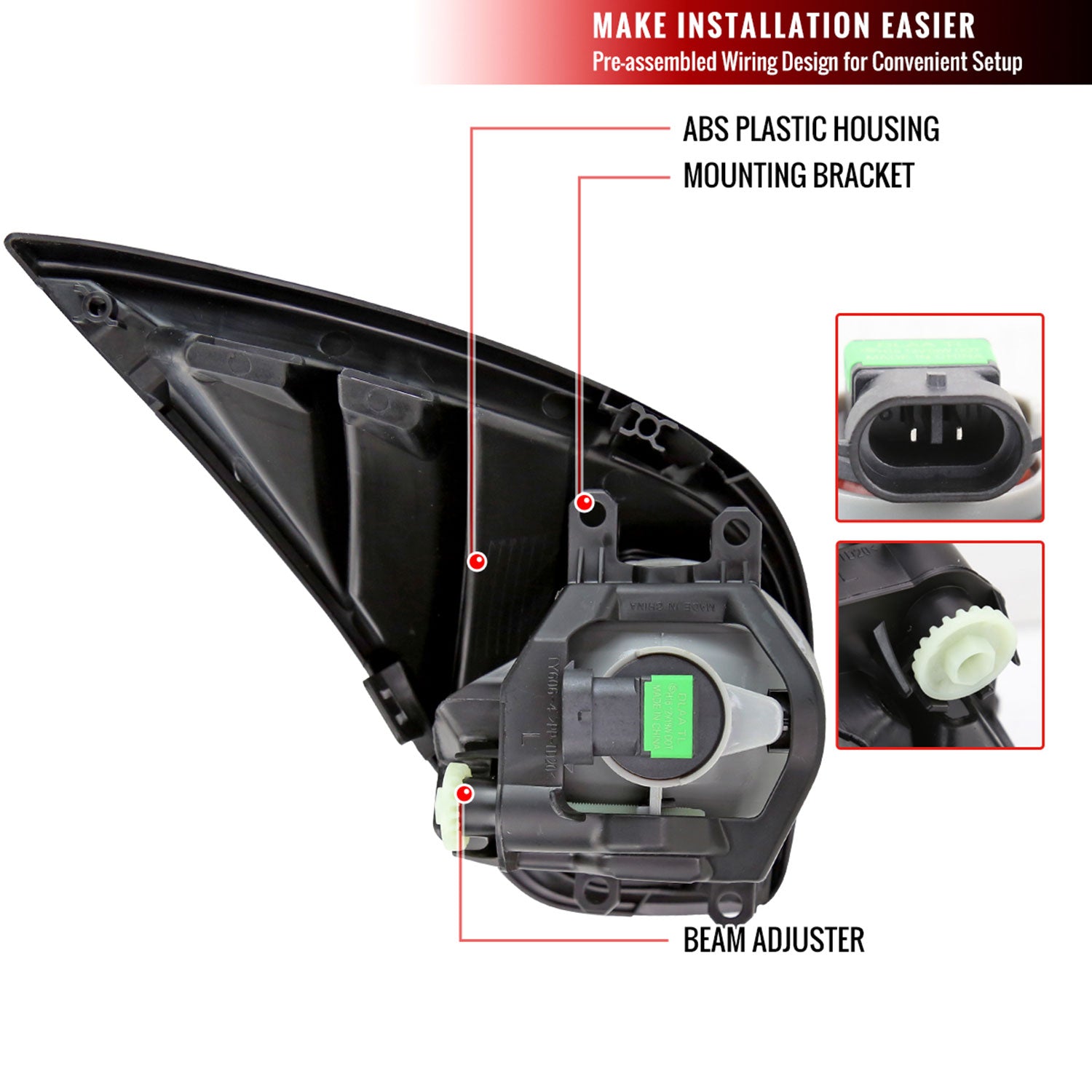 2020-2021 Toyota Highlander Fog Bumper Lights Chrome Housing/Clear Lens