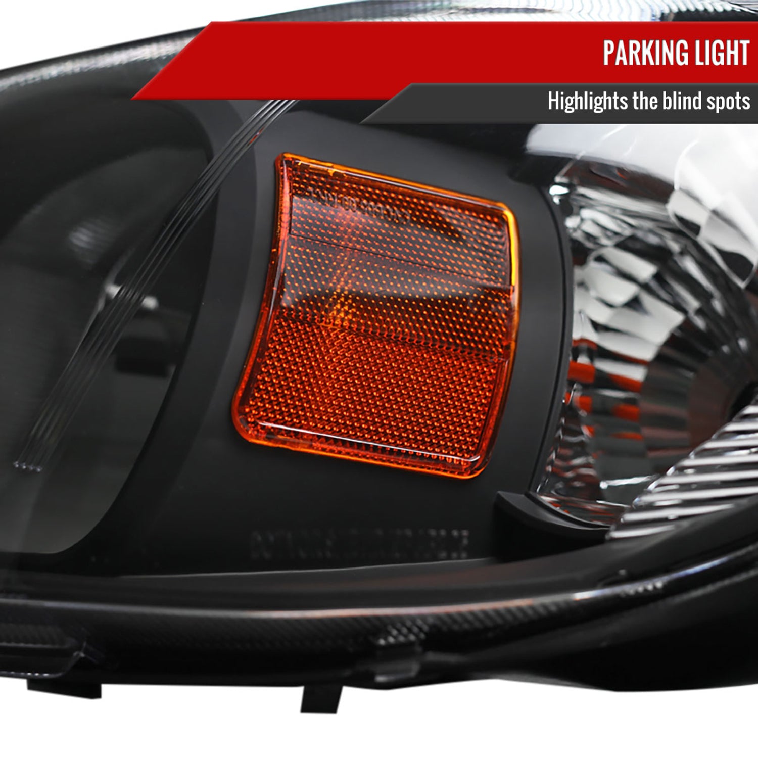 2005-2010 Chevy Cobalt Pontiac Pursuit Factory Crystal Headlights Matt Black