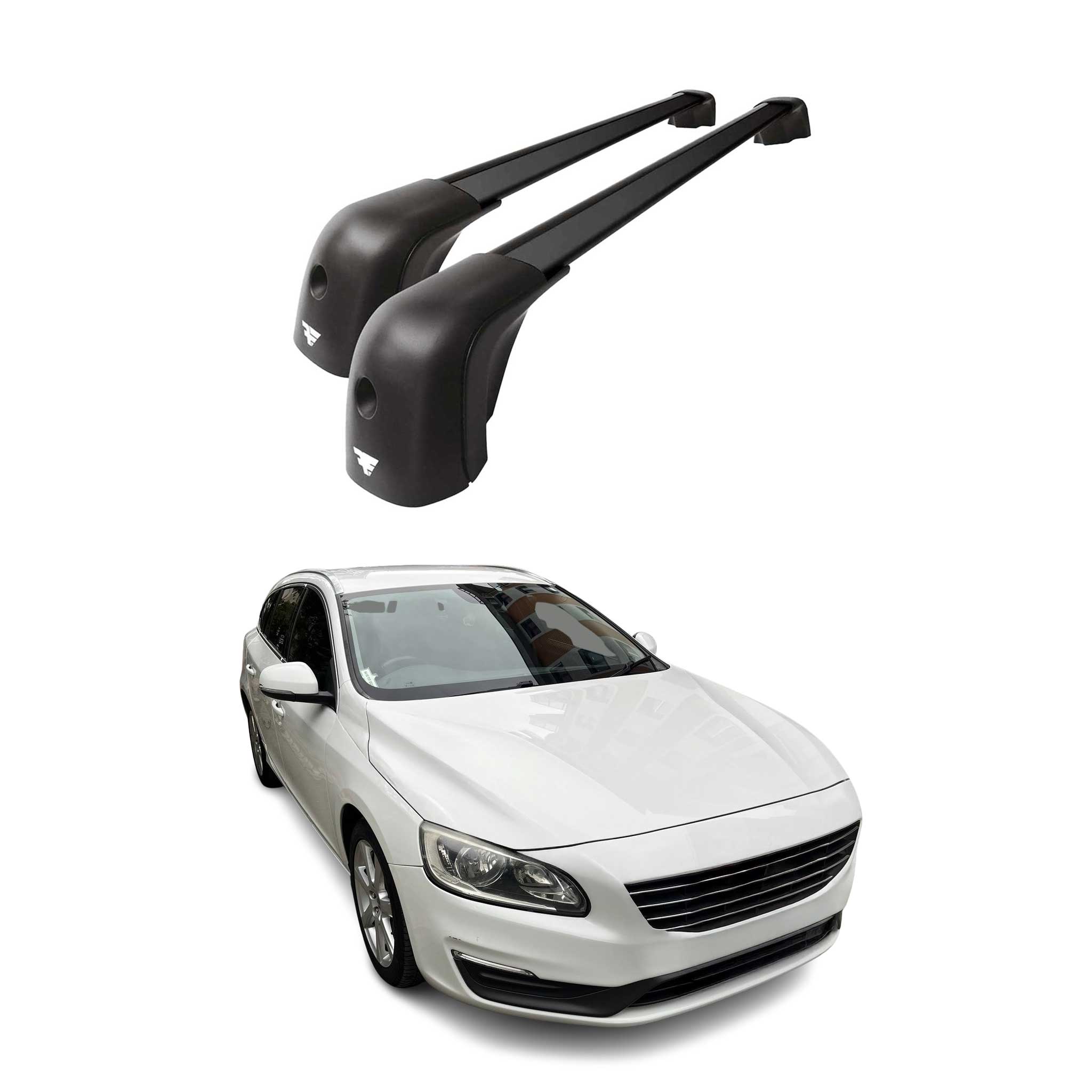 2015-2023 Volvo V60 Roof Racks Cross Bars Black
