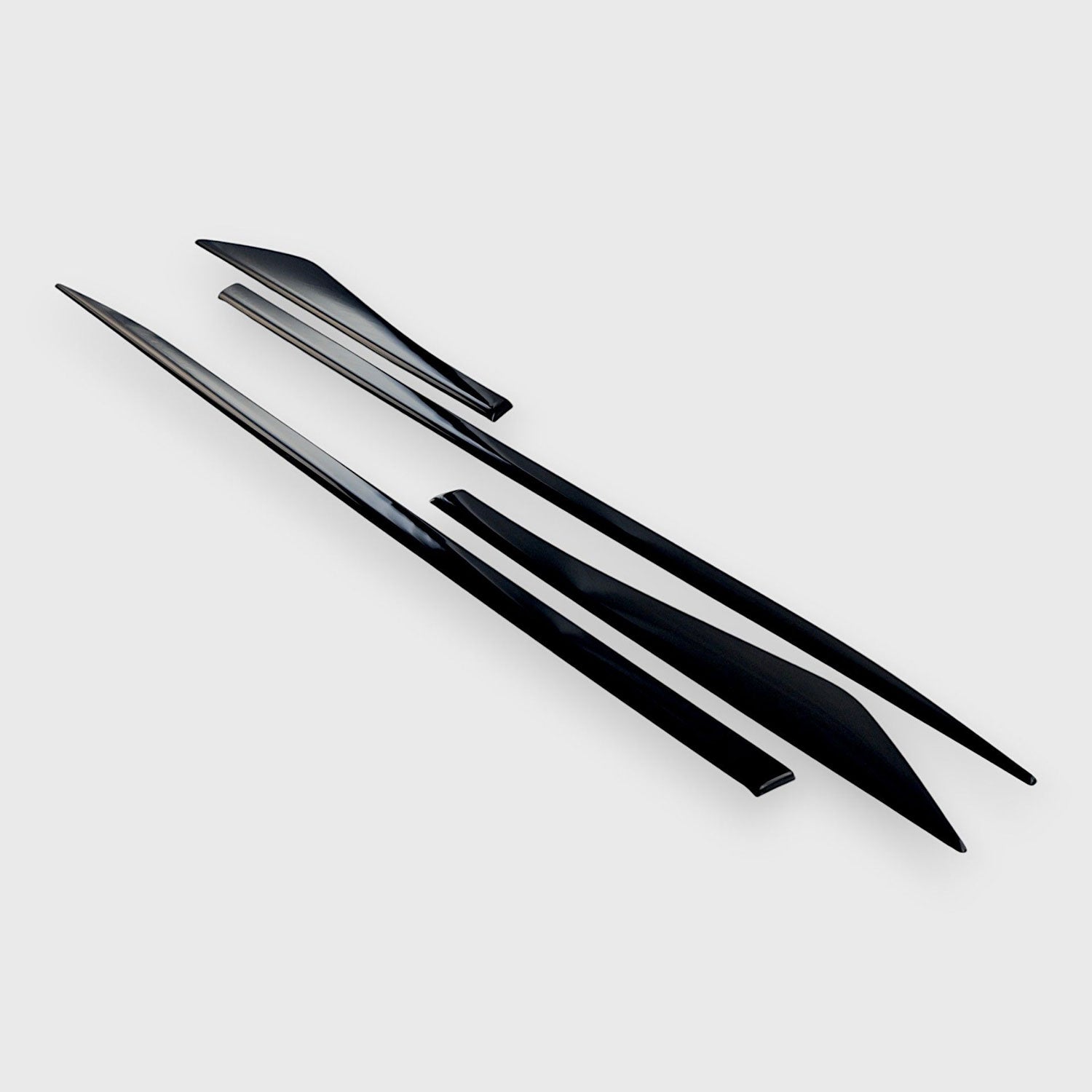 2021-2025 Nissan Rogue Side Door Molding Trim Set Gloss Black 4Pcs ABS Plastic