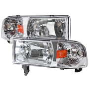 1994-2001 Dodge RAM 1500 2500 3500 Factory Headlights Chrome/Clear