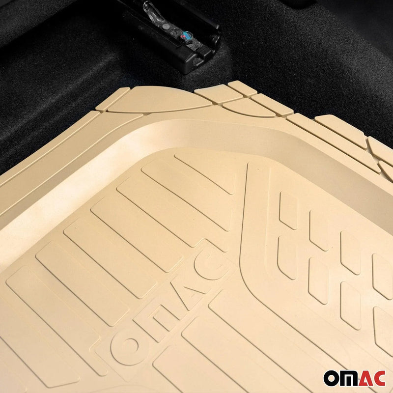 Hyundai Heavy Duty Trim to fit Floor Mats Liner Tan All Weather 4Pcs