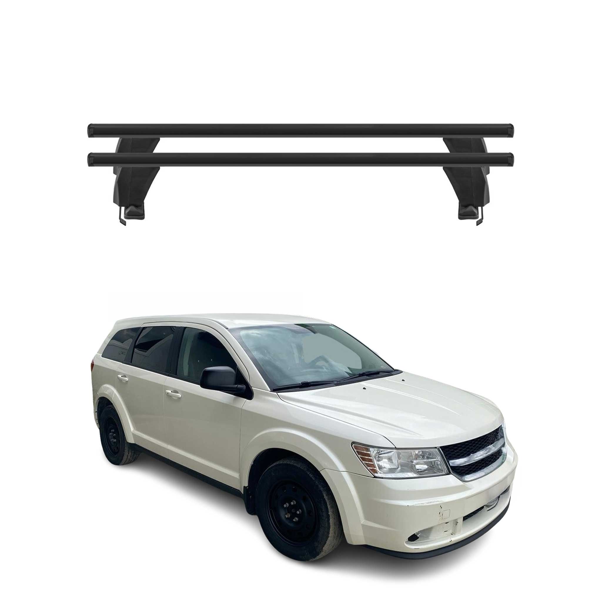2009-2011 Dodge Journey Roof Rack Cross Bars Black