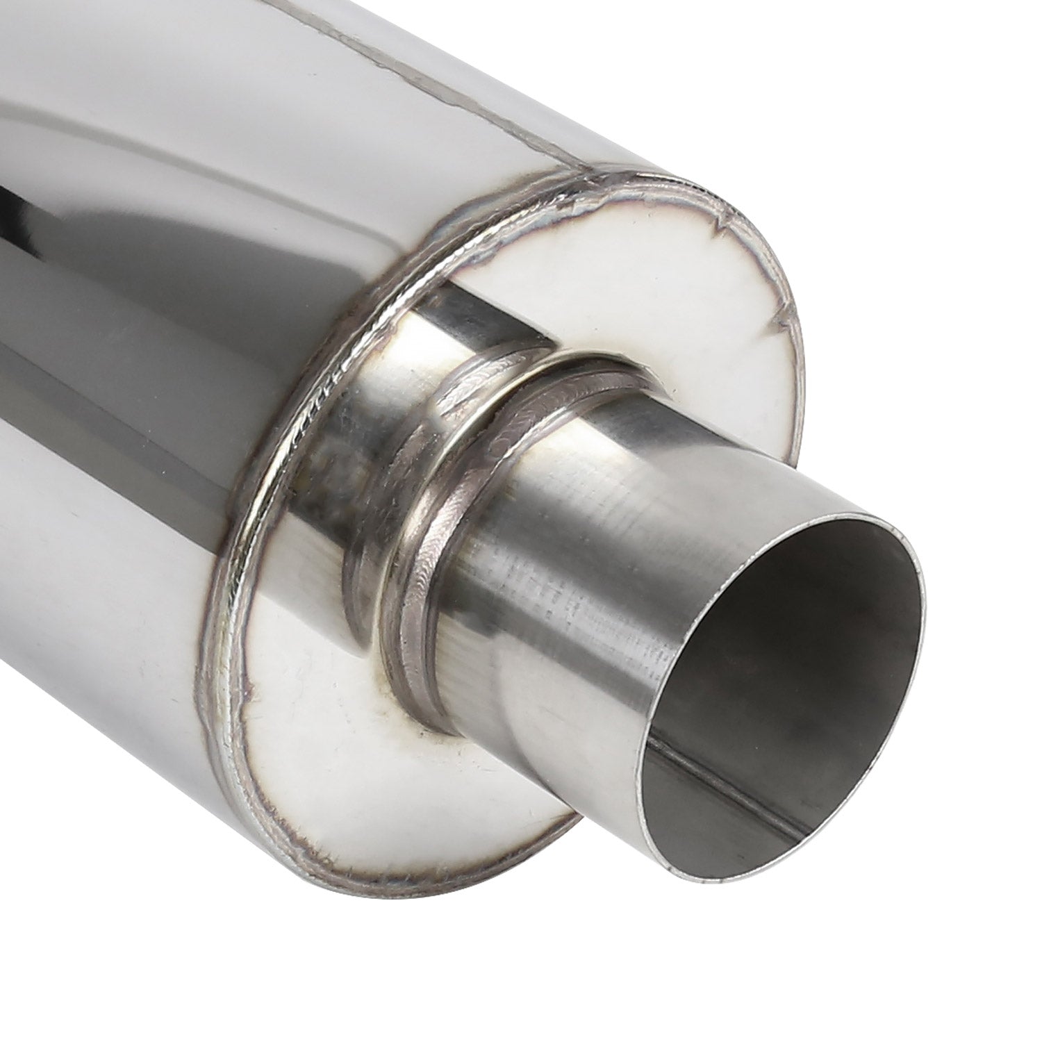 Apexi N1 Style 2.5" Inlet/4" Outlet S.Steel Exhaust Muffler w/Removable Silencer