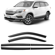 Clim Art Wind Deflectors for Honda Pilot 2016-2022 Tape-On Dark Smoke 6Pcs