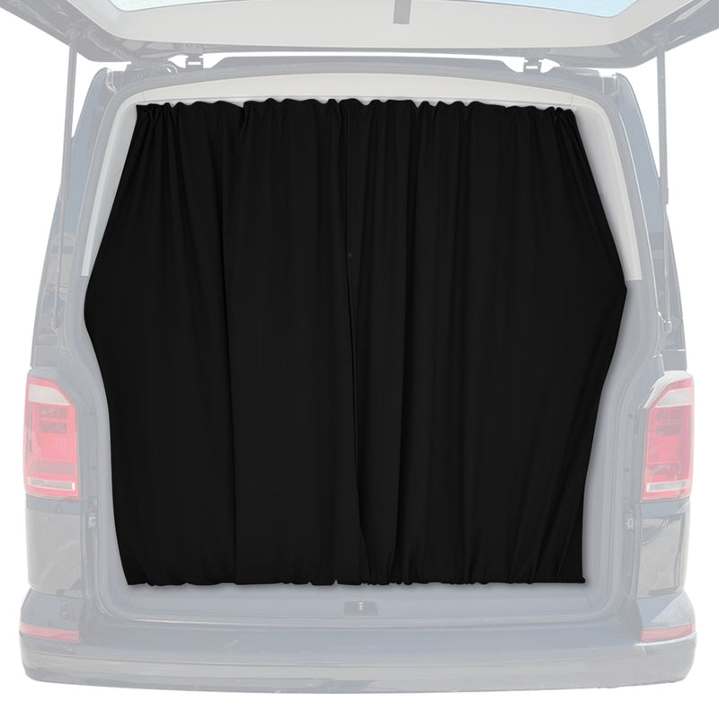 2016-2024 Mercedes Metris Trunk Tailgate Curtains Black 2 Privacy Curtains