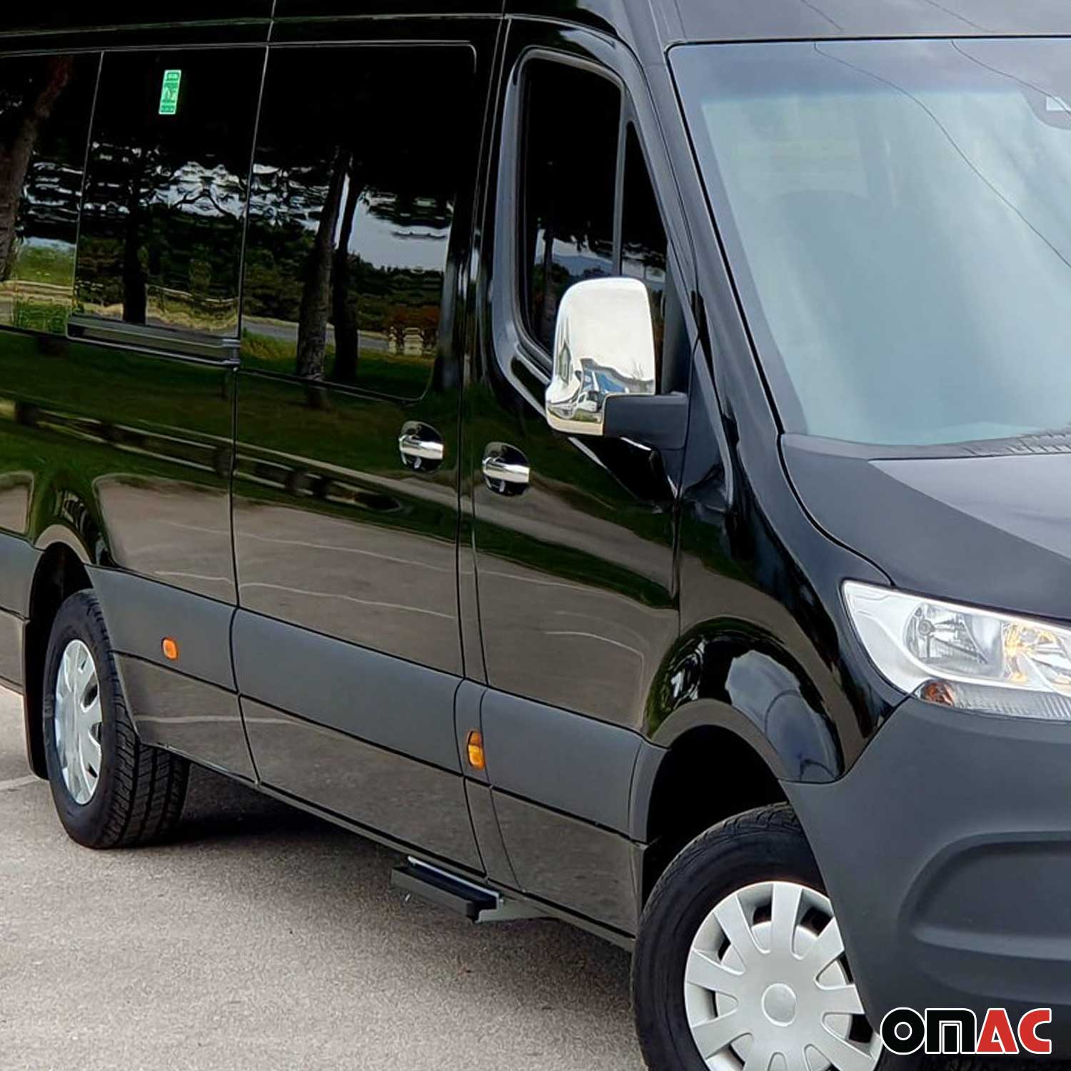 2019-2025 Mercedes Sprinter W907 910 Door Handle Cover Stainless Steel 2 Key Hole