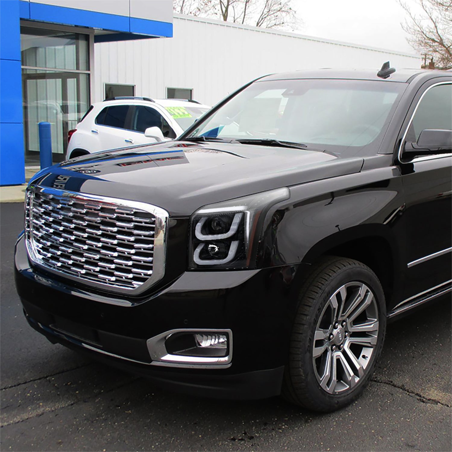 2015-2020 GMC Yukon/Yukon XL LED U-Bar Headlights LED Signal Lights Black