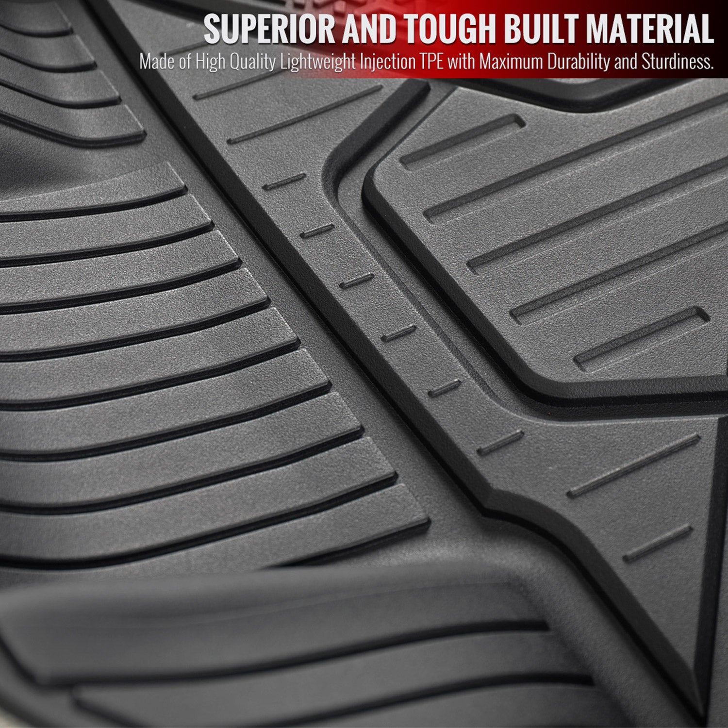 2016-2021 Honda Civic Matte Black TPE Front & Rear Floor Mats All Weather 5PC