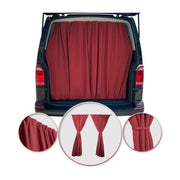 Chevrolet Express Trunk Tailgate Curtains Red 2 Privacy Curtains