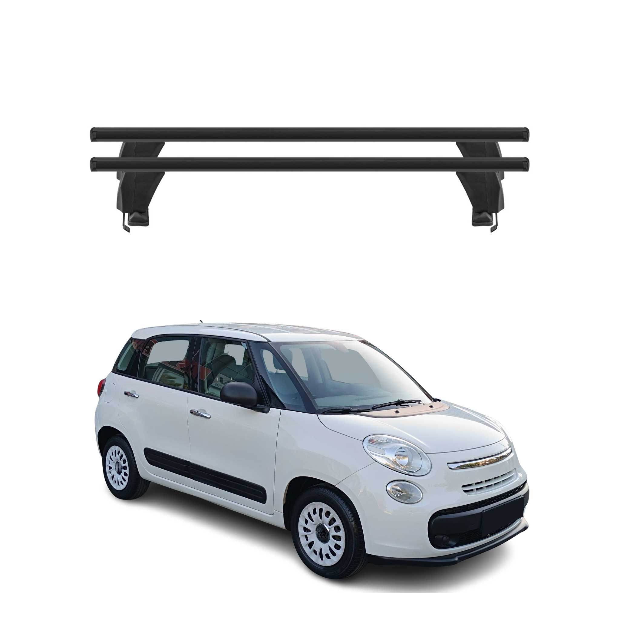 2014-2020 Fiat 500L Roof Rack Cross Bars Black