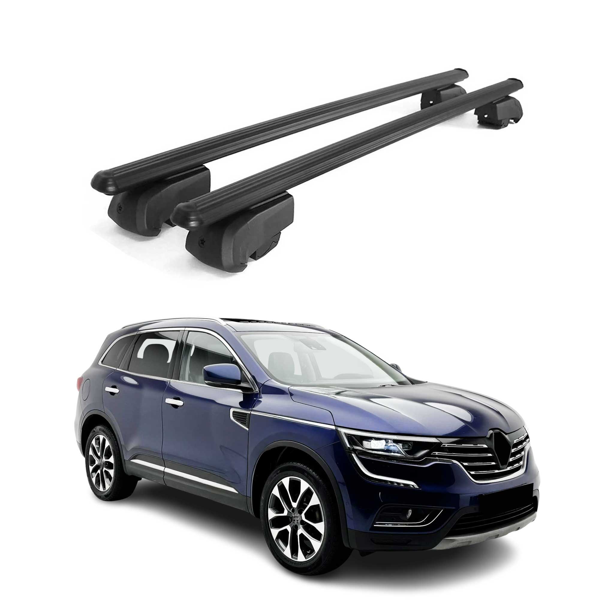 2017-2024 Renault Koleos Roof Rack Cross Bars Black