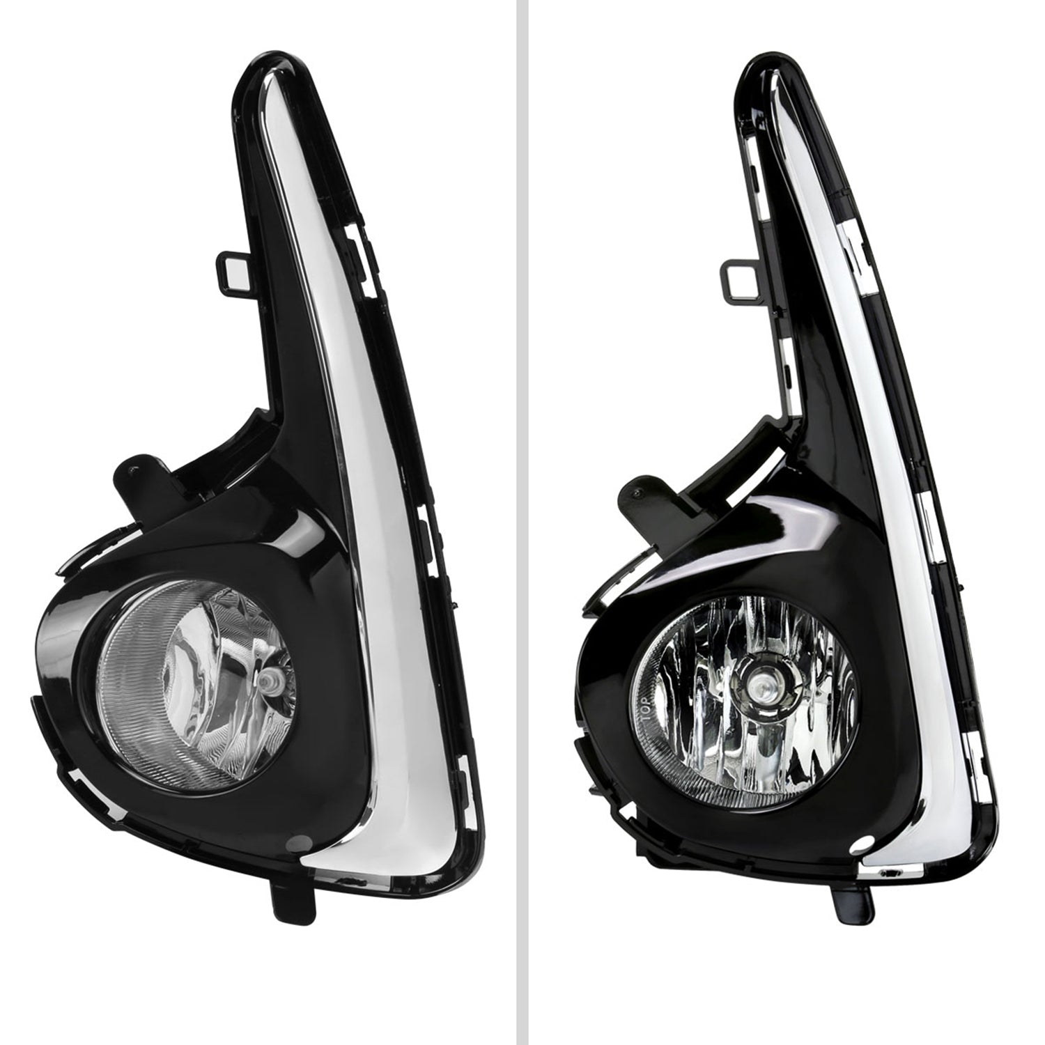 2018-2019 Toyota Yaris H16 Fog Lights Kit Chrome Housing/Clear Lens