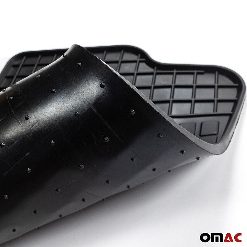 OMAC Floor Mats Liner for Audi A7 Sportback 2012-2018 Black Rubber All-Weather