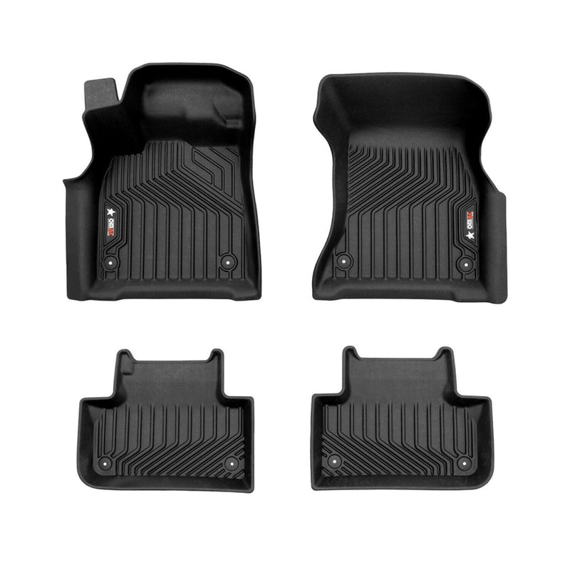 2018-2024 Audi Q5 / Q5 PHEV Premium Floor Mats Liners First and Second Row Set Black