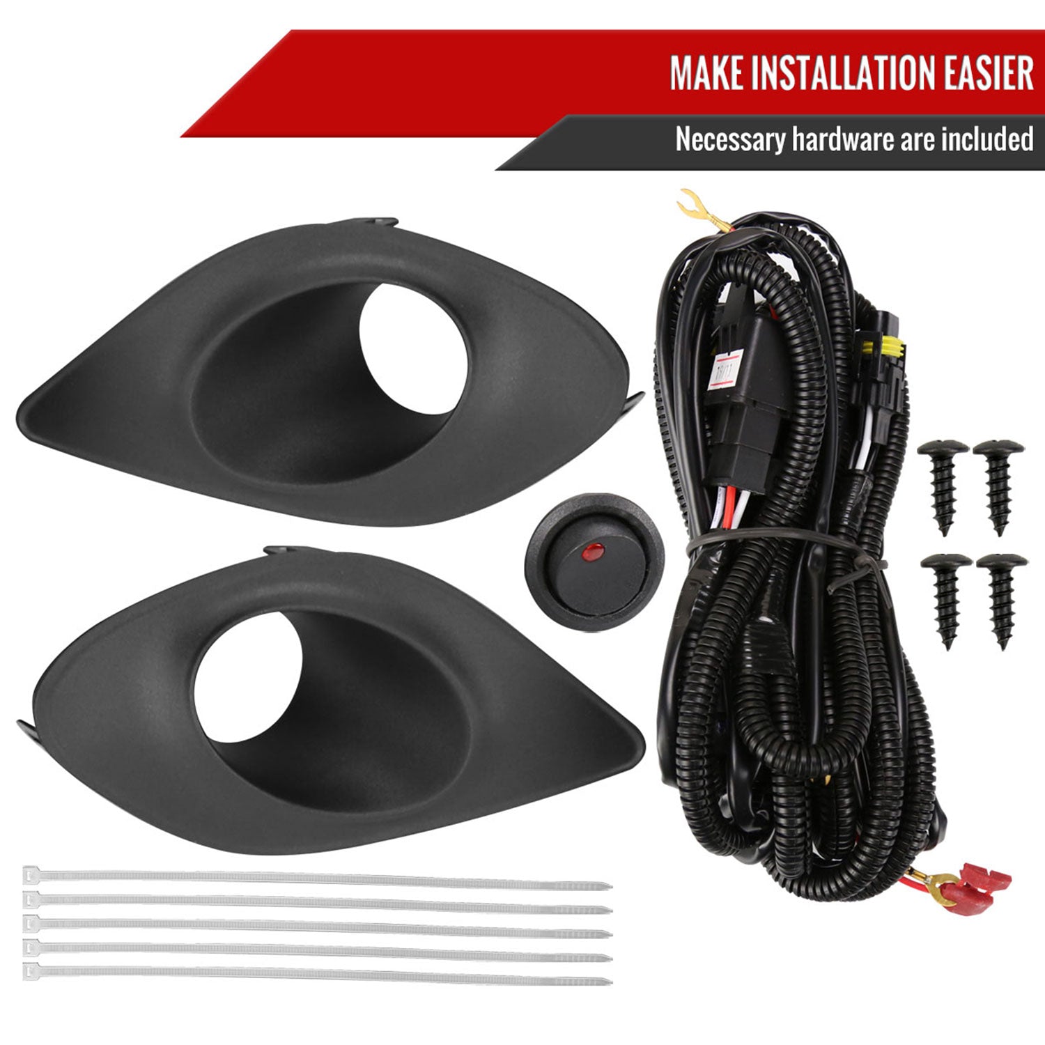 2015-2020 Dodge Charger H11 Projector Fog Lights Kit Chrome/Clear Lens