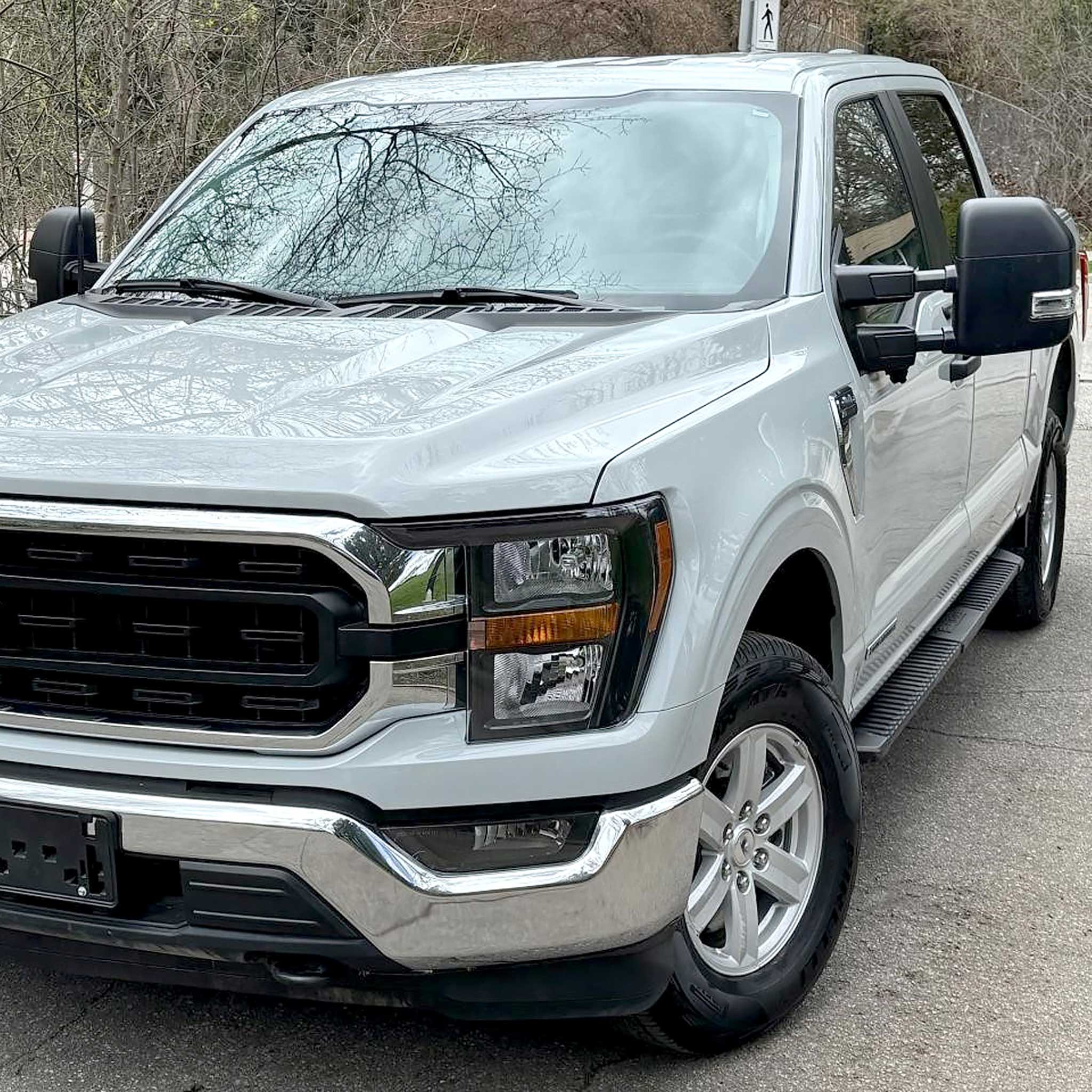 For Ford F-150 2021-2023 Factory Style Headlight Matte Black Housing Clear Lens Driver Side Only