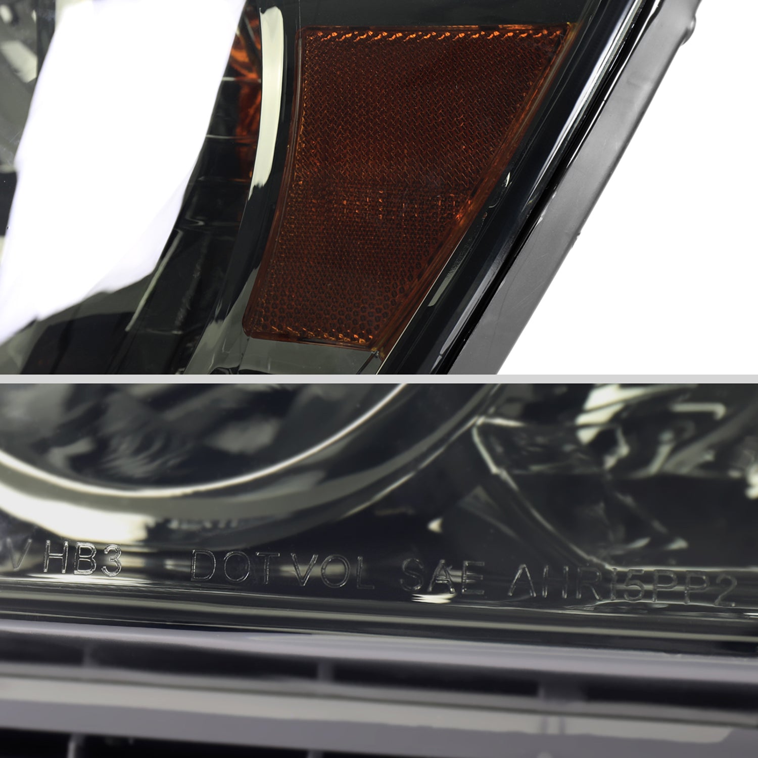 2004-2007 Toyota Highlander Factory Style Headlights Chrome/Smoke Lens