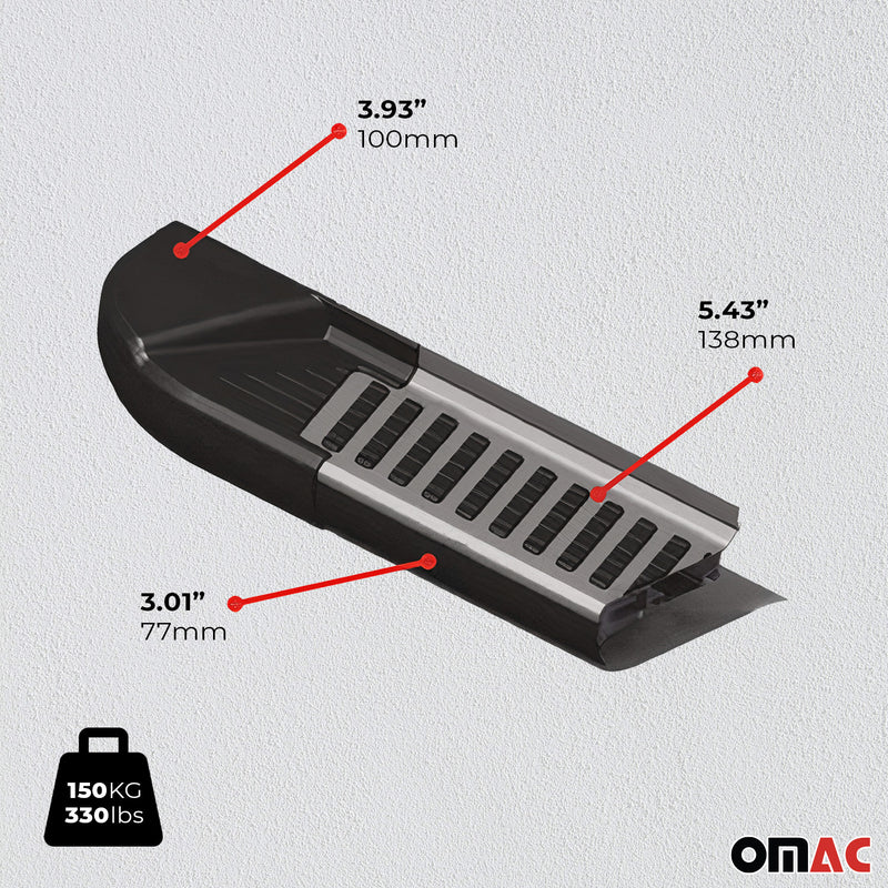 2013-2018 Audi Q3 / Q3 Quattro Running Boards Side Steps Silver & Black