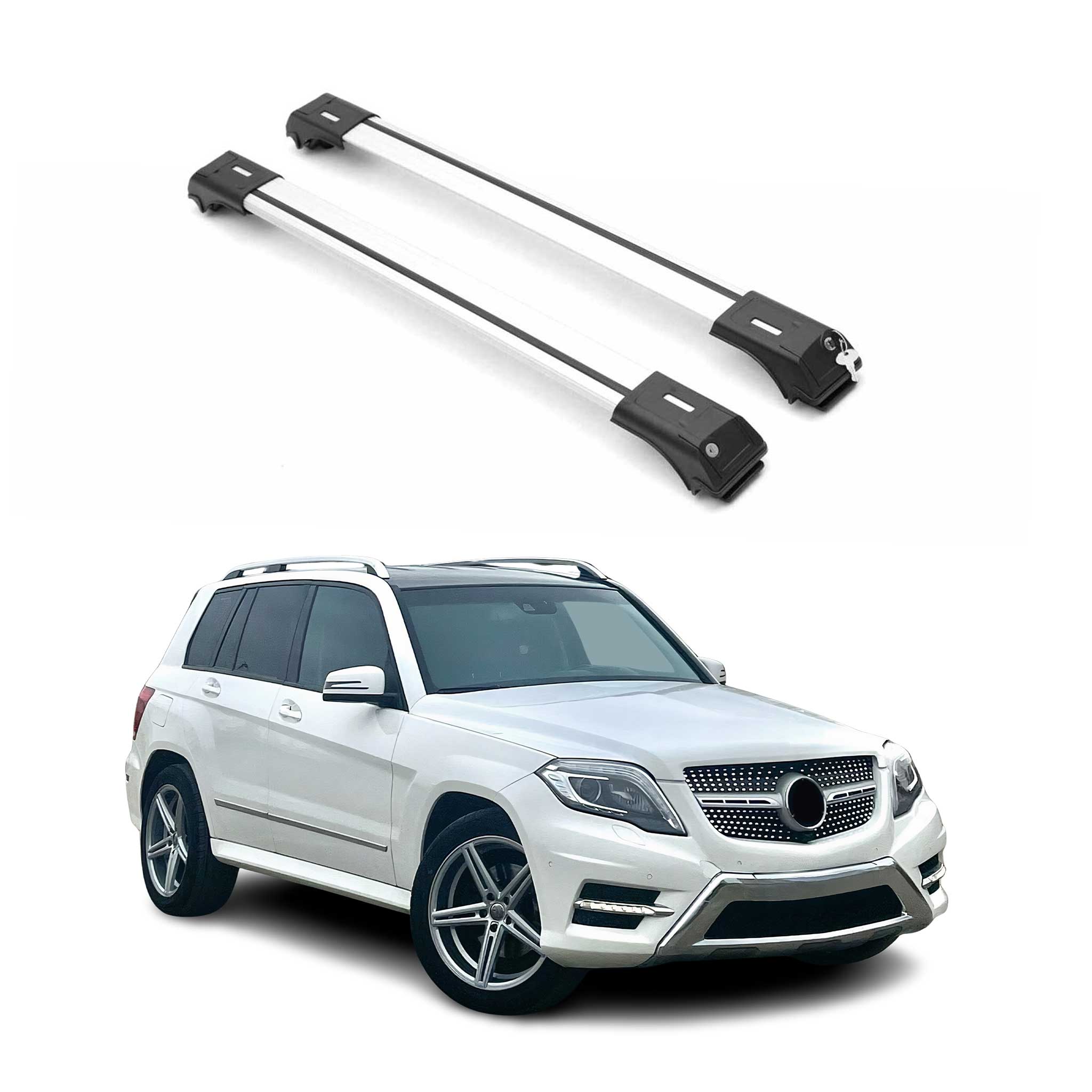 2009-2015 Mercedes GLK Class X204 Roof Rack Cross Bars Silver