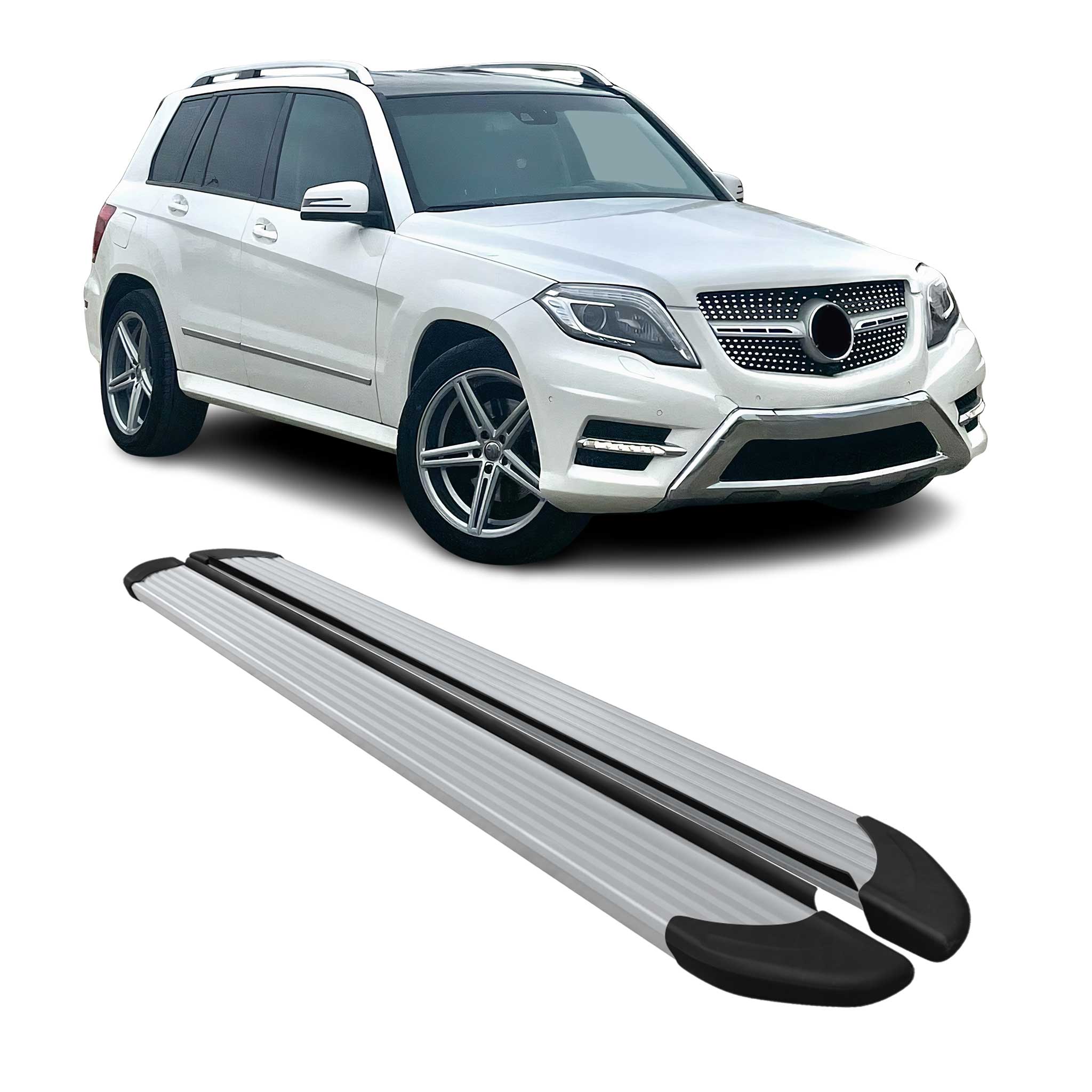 2009-2015 Mercedes GLK Class X204 Running Boards Side Steps Silver