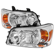 2004-2007 Toyota Highlander Factory Style Headlights Chrome/Clear Lens