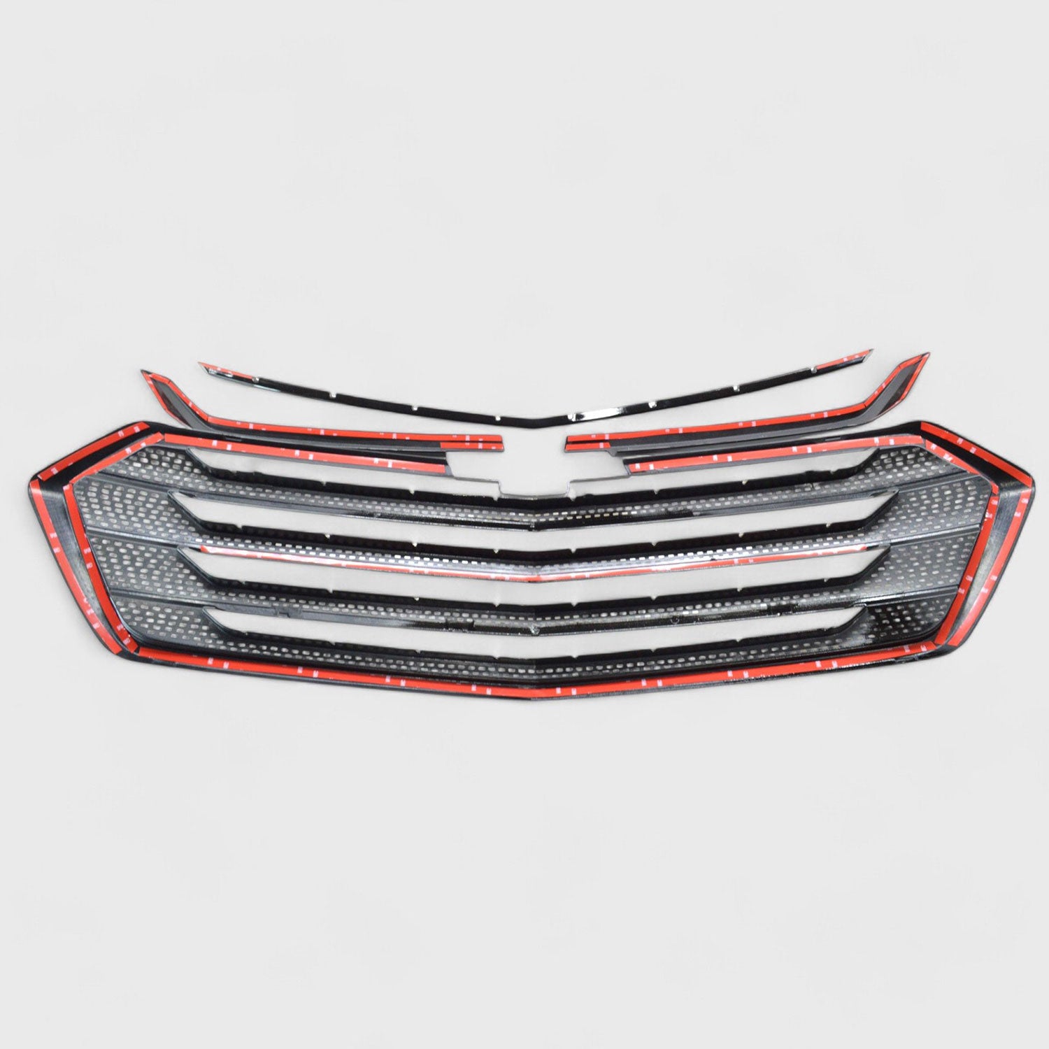 2018-2021 Chevrolet Traverse Grille Overlay Gloss Black 4Pcs ABS Plastic