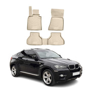 2008-2014 BMW X6 E71 & E72 Floor Mats Liners Full Set All Weather Beige