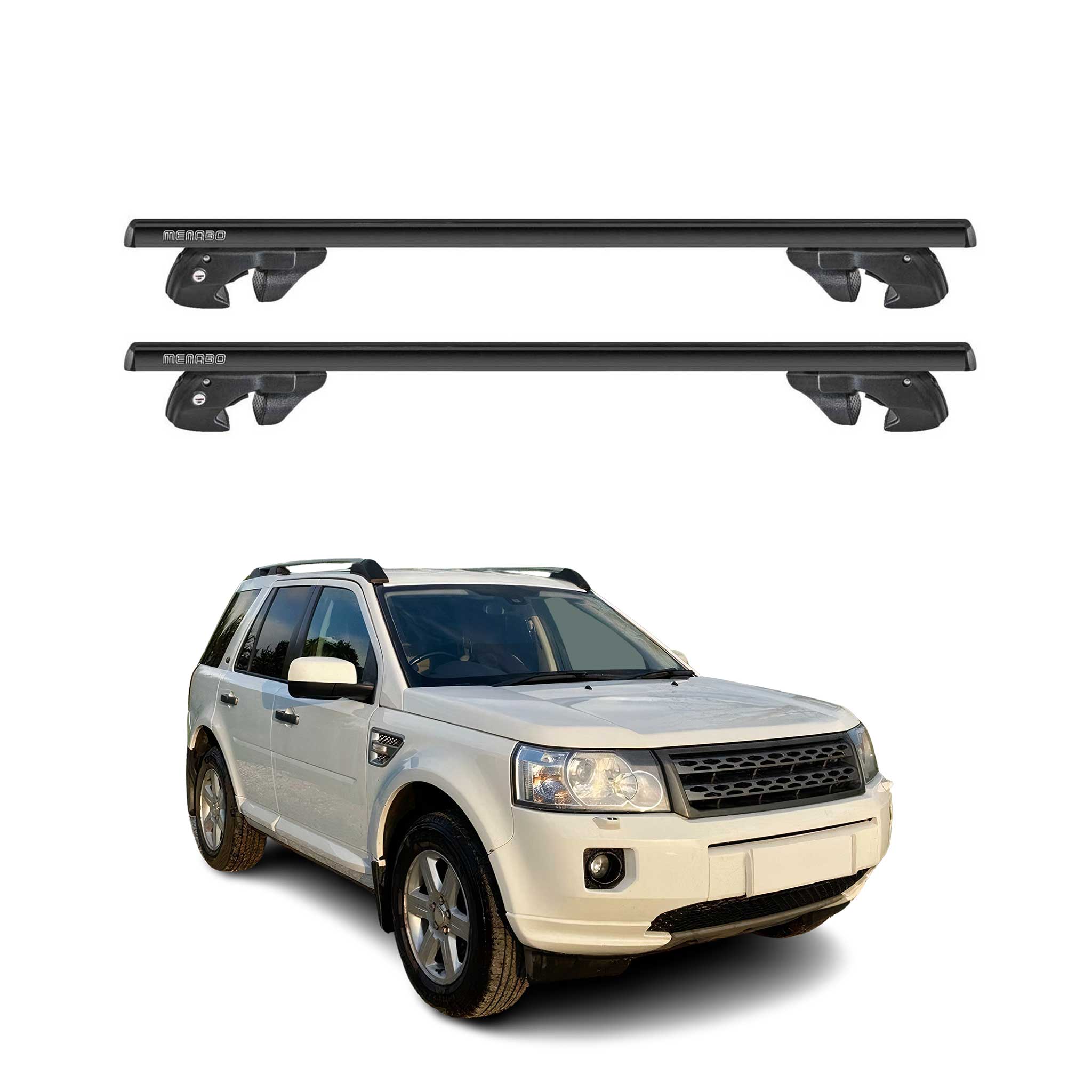2008-2015 Land Rover LR2 Roof Rack Cross Bars Black
