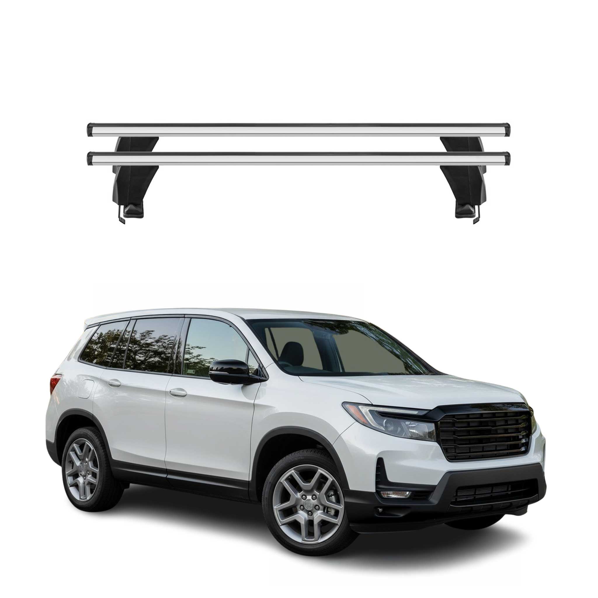 2019-2026 Honda Passport Roof Rack Cross Bars Silver
