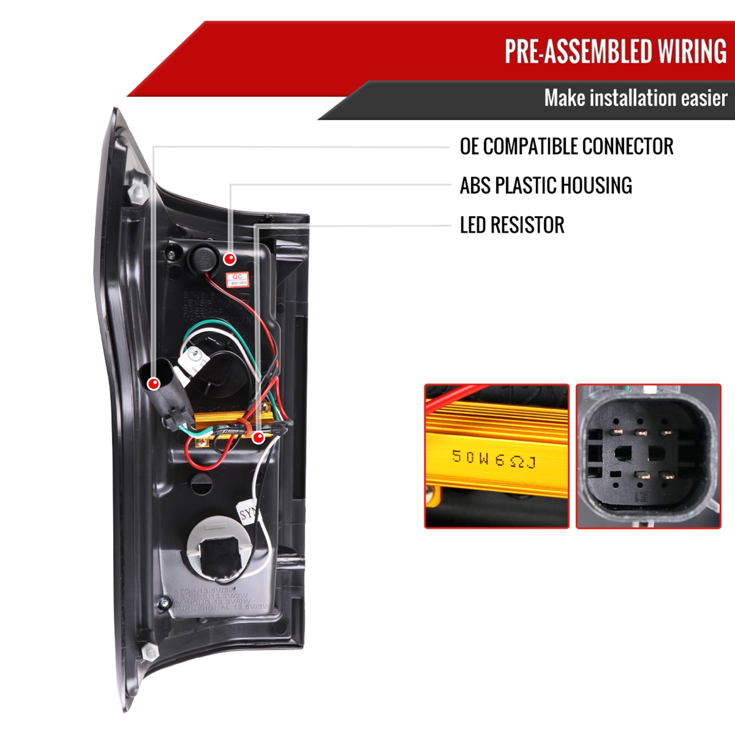 2018-2020 Ford F-150 LED Tail Lights Glossy Black Housing/Smoke Lens