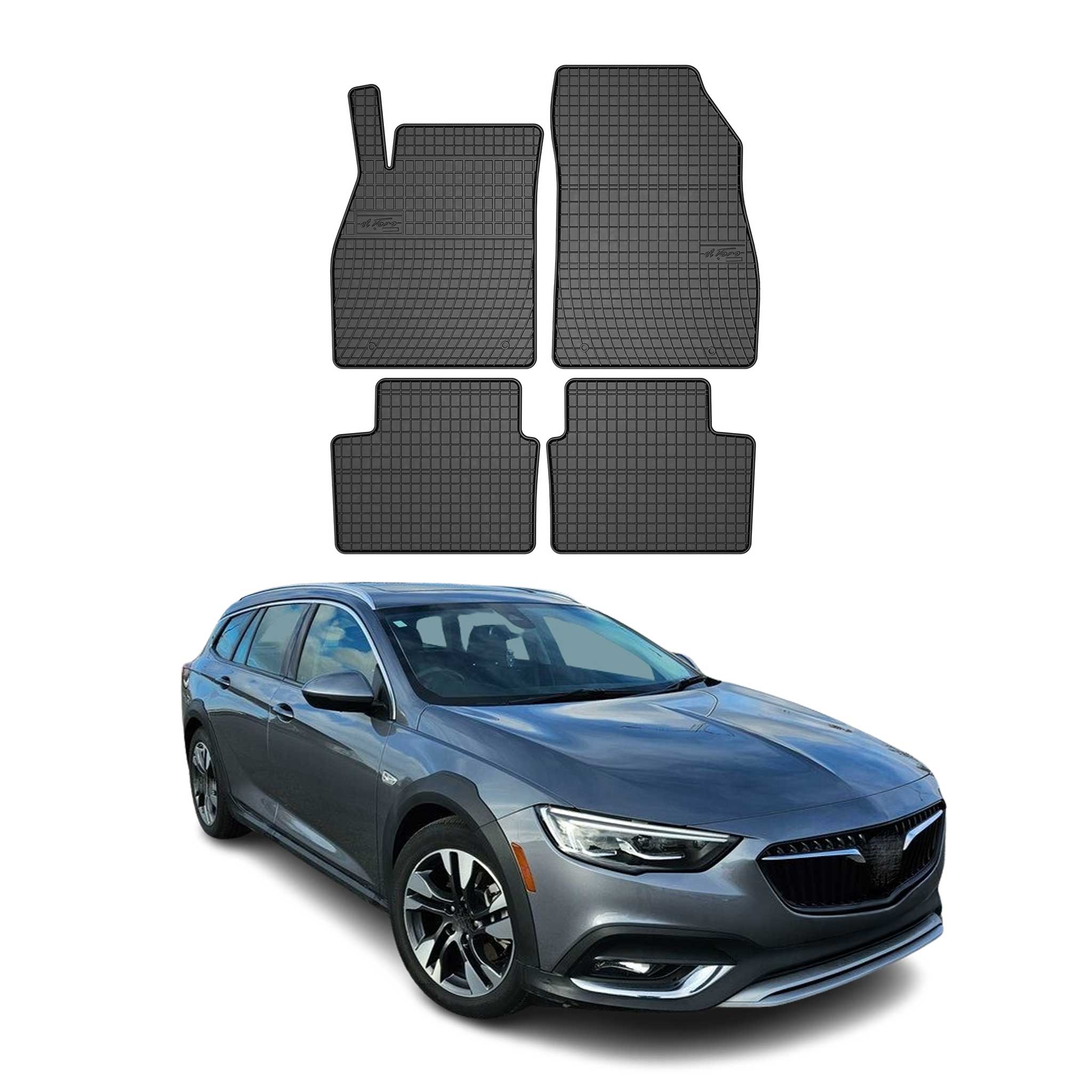 2011-2017 Buick Regal Floor Mats Liners Full Set All Weather Rubber Black