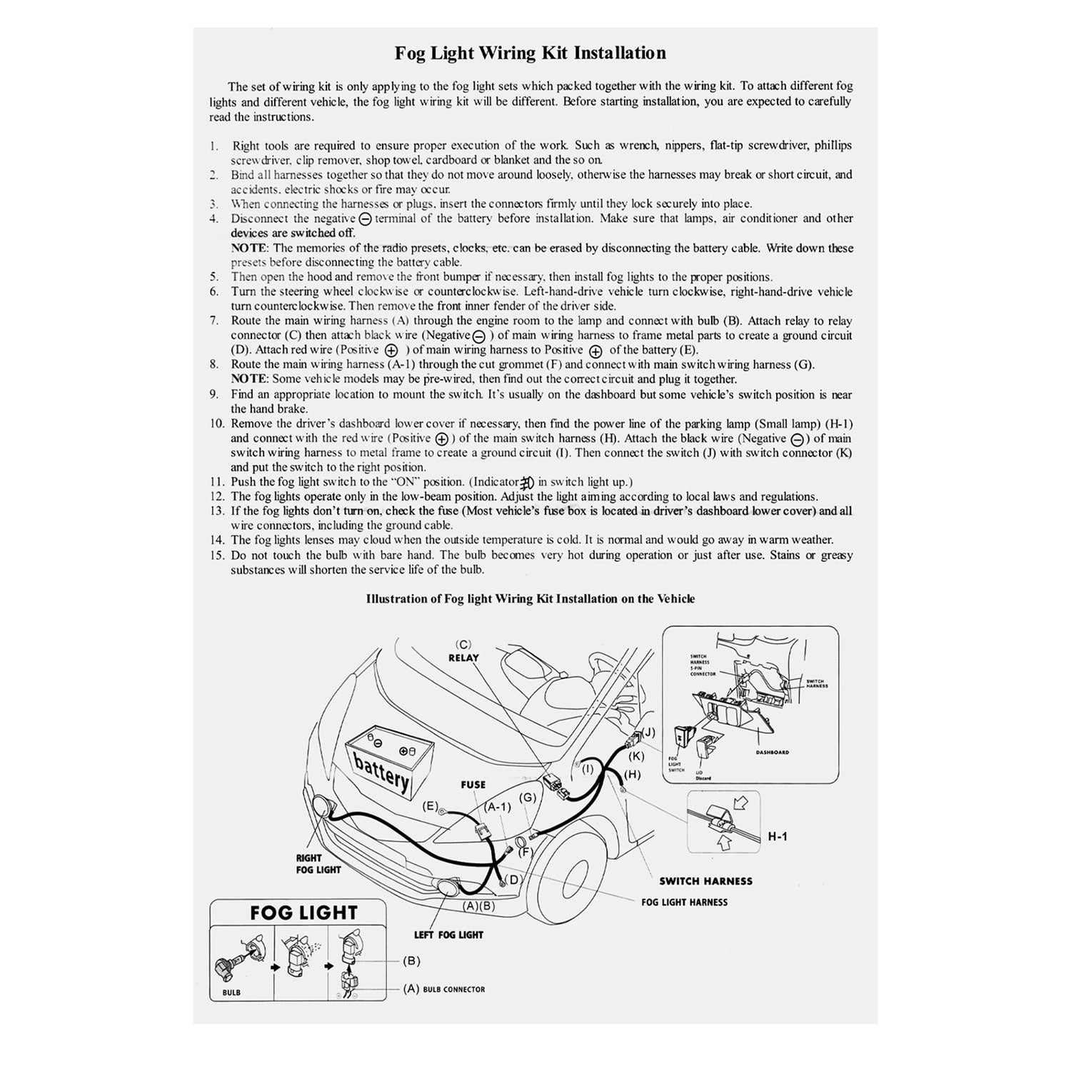 2001-2003 Honda Civic Coupe/Sedan 12V/55W H11 Fog Lights Kit Chrome/Yellow