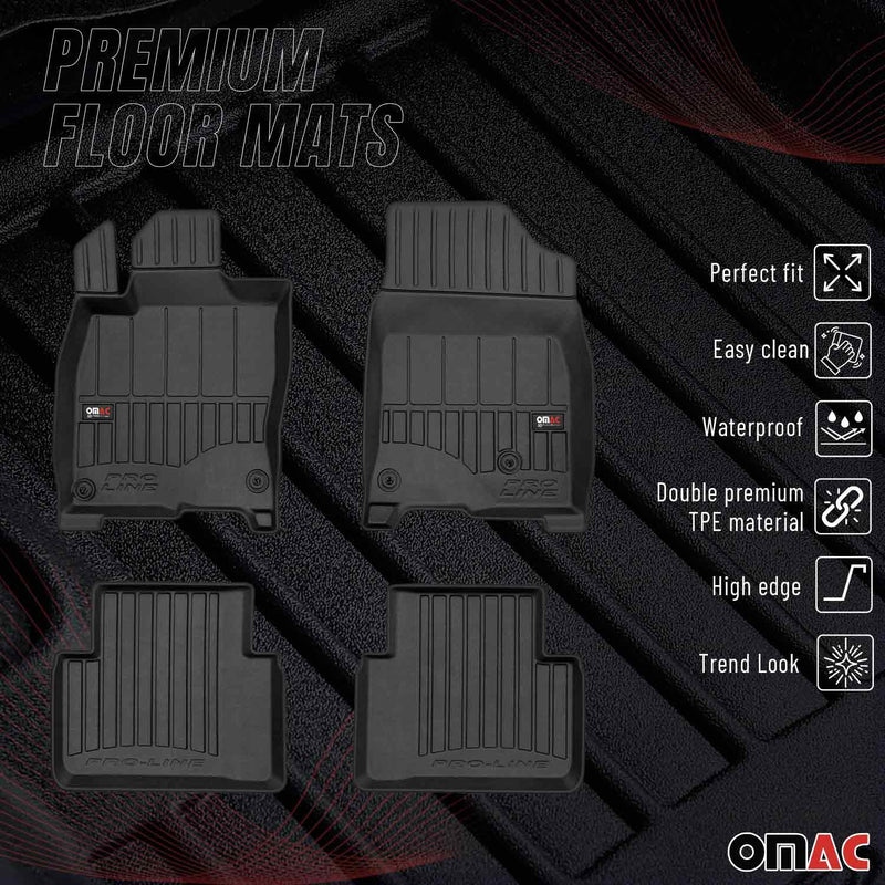 2016-2021 Honda Civic Hatchback Premium Floor Mats Liners Full Set All Weather Heavy Duty