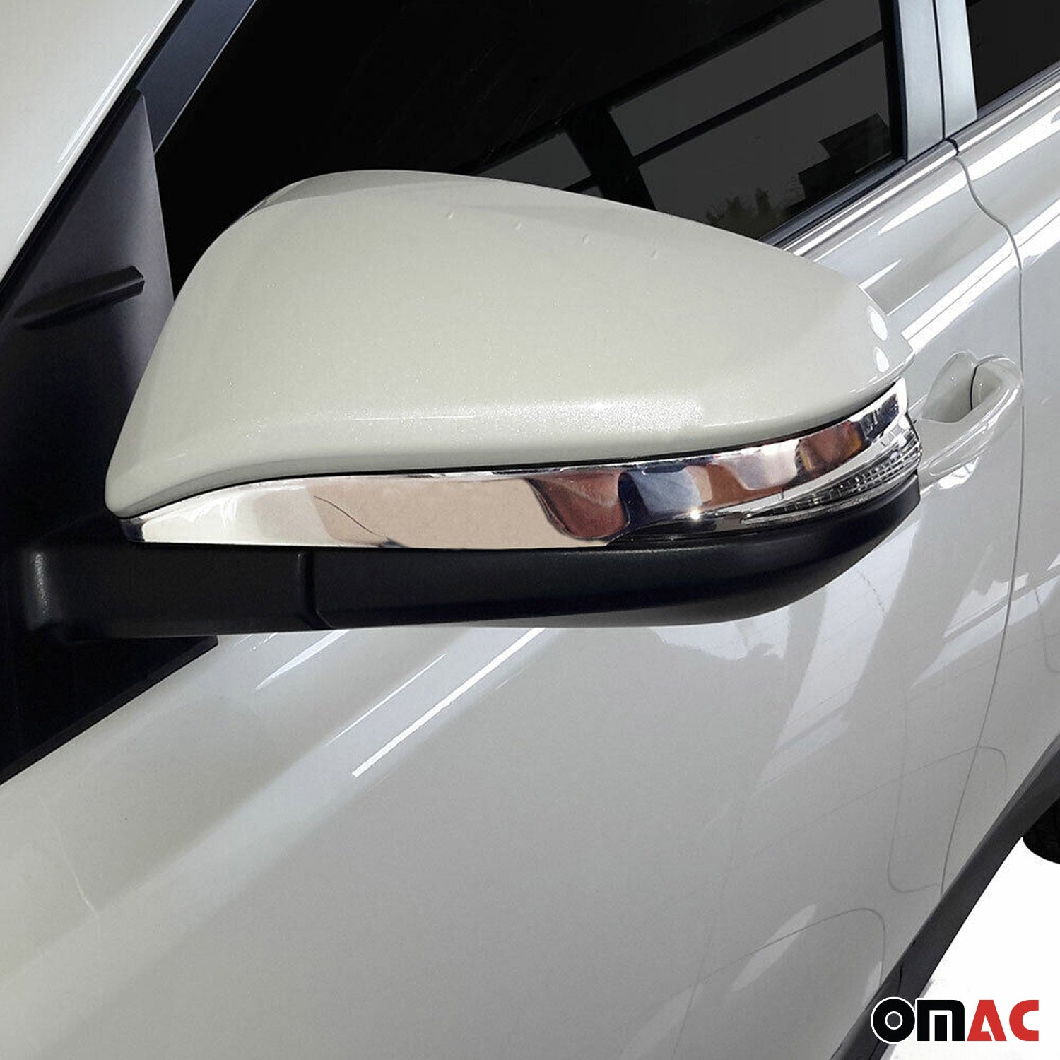2013-2018 Toyota RAV4 Side Mirror Cover Caps Stainless Steel Silver 2 Pcs