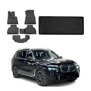 2019-2025 BMW X7 G07 Floor Mats & Cargo Liner Full Set All Weather Black
